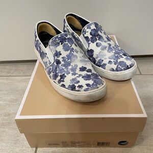 MICHAEL Michael Kors Keaton Blue Floral Slip-On Shoes